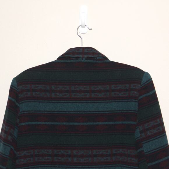Vintage Braetan Wool Blend Boxy Blazer Coatigan Size L Striped Southwestern - Picture 5 of 9